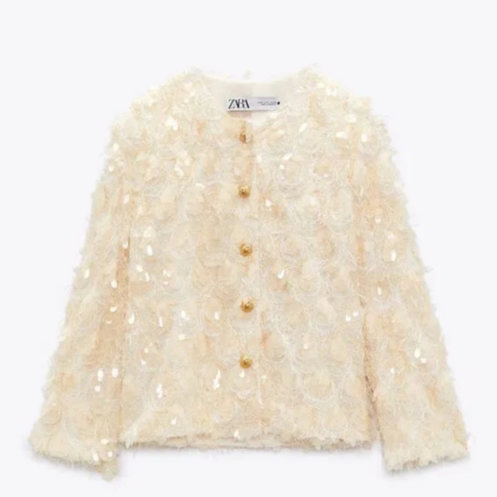 ZARA BLOGGERS FAV SEQUIN JACKET NWT